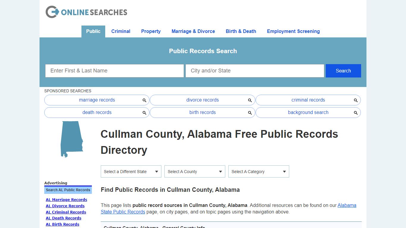 Cullman County, Alabama Public Records Directory