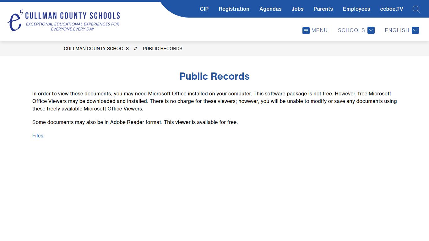 Public Records | Cullman County Schools